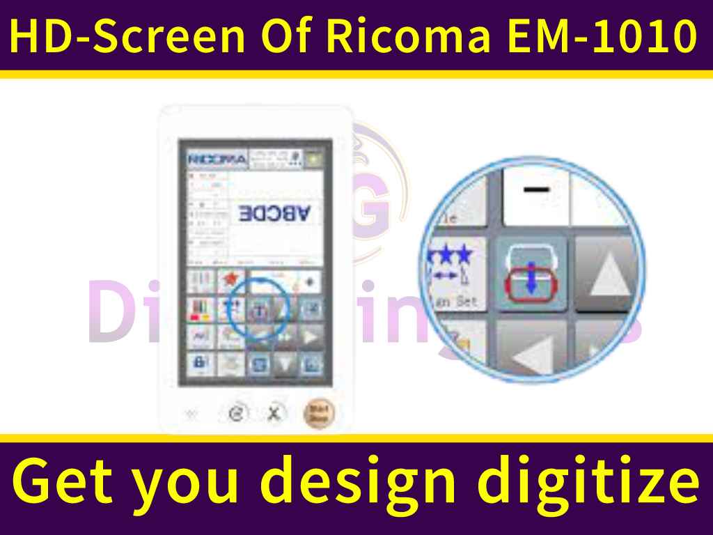 HD-Screen Of Ricoma EM-1010 Embroidery Machine