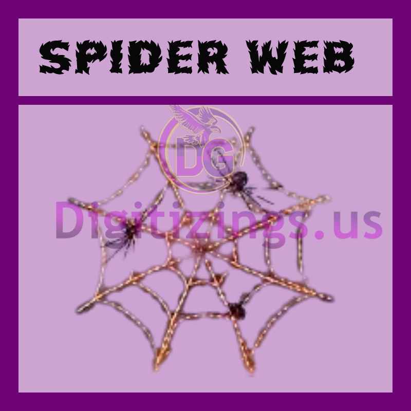 Spider web Halloween Machine Embroidery Designs