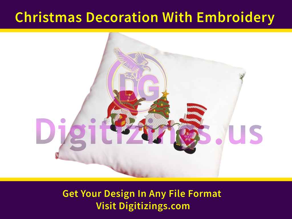 Christmas Decoration With Embroidery