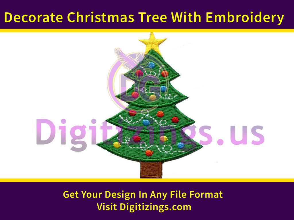 Decorate Christmas Tree With Embroidery
