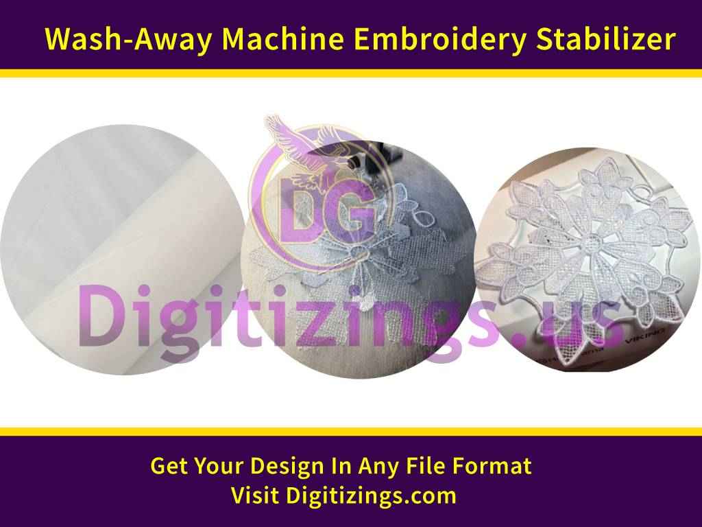 Wash-Away Machine Embroidery Stabilizer
