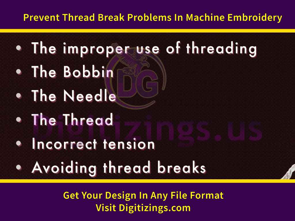 Prevent Thread Break Problems In Machine Embroidery
